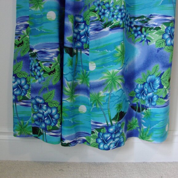 Vintage 70s 80s Hawaiian Maxi Dress Muumuu Floral Tropical Hilo Hattie One Size - Picture 13 of 13